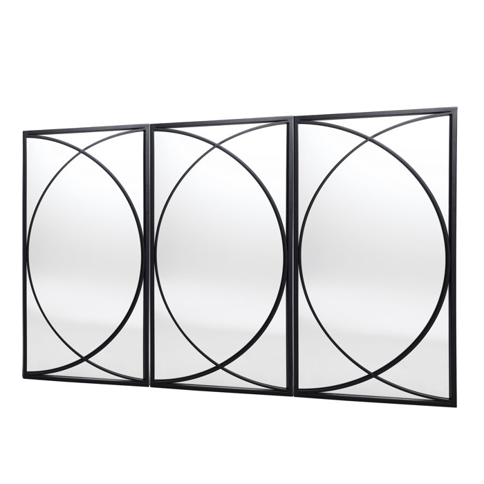 Ivy Bronx Gaebriel Rectangle Metal Wall Mirror & Reviews Wayfair